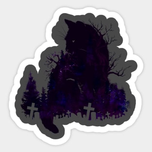 spooky jungle cat Sticker